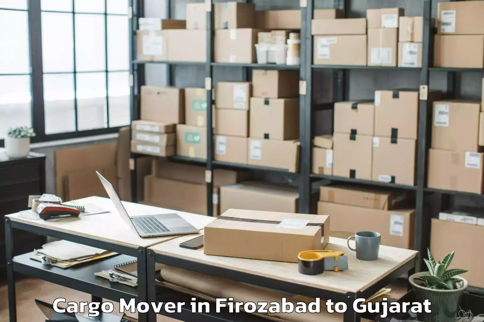 Reliable Firozabad to Una Gir Somnath Cargo Mover